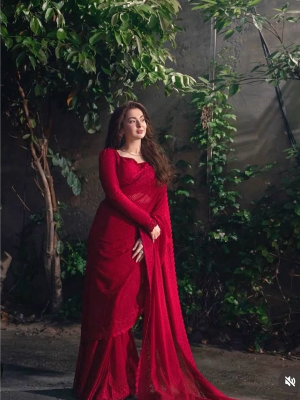 Elegant Red Saree Set
